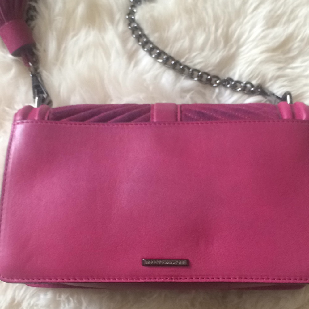 Rebecca Minkoff Crossbody Chevron Suede w/Tassle - Picture 6 of 13